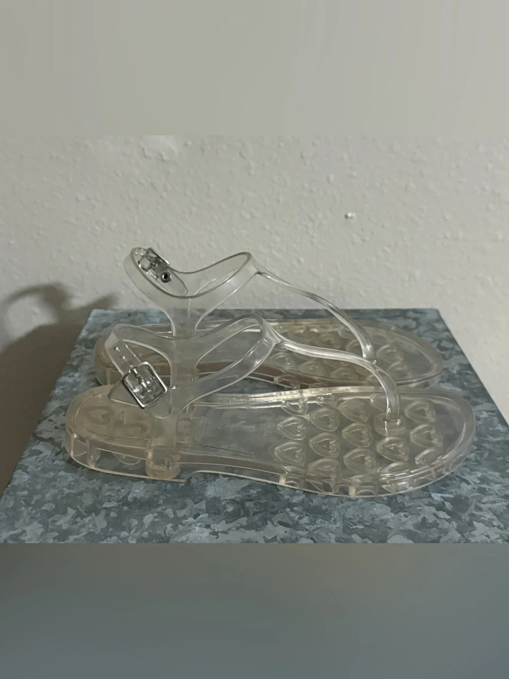 Old Navy Kids Clear Jelly Water Sandals, Size 13